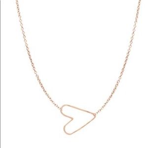 Zoe Chicco Hammered Heart Necklace